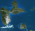 Vue satellite de la Guadeloupe